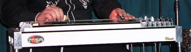 Roy Payne on the pedal steel guitar