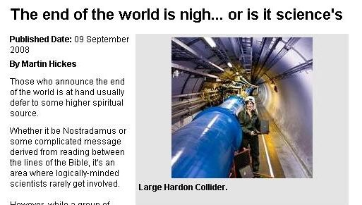 The Hadron Collider Typo