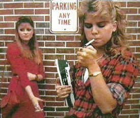 Famous Teen Smokers, Jenny and Friend in California