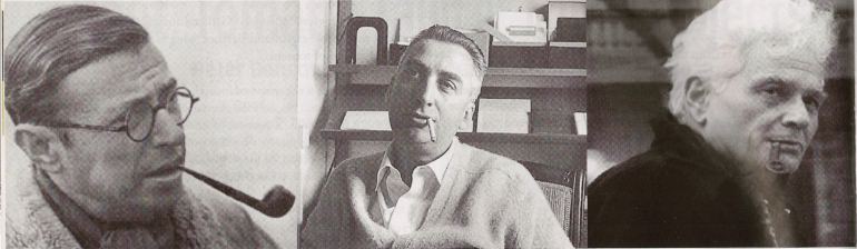 Sartre smoking, Barthes smoking, Derrida smoking - French philosophers smoking.