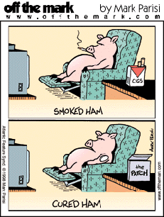 smoked ham - pig smoking