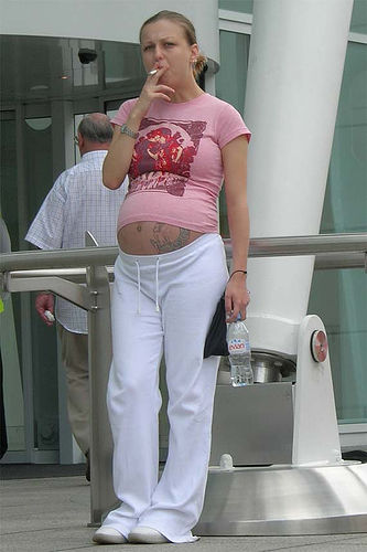 Pregnant Chavette Smoker - Euston Hospital London
