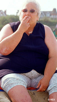 Fat Woman Smoking